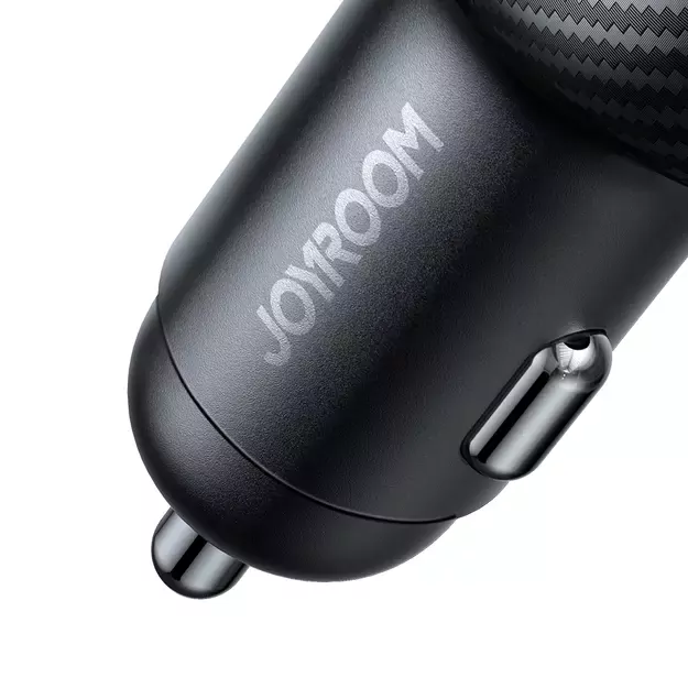 Joyroom JR-CCD04 30W 2x USB-C USB-A car charger with display - black 20