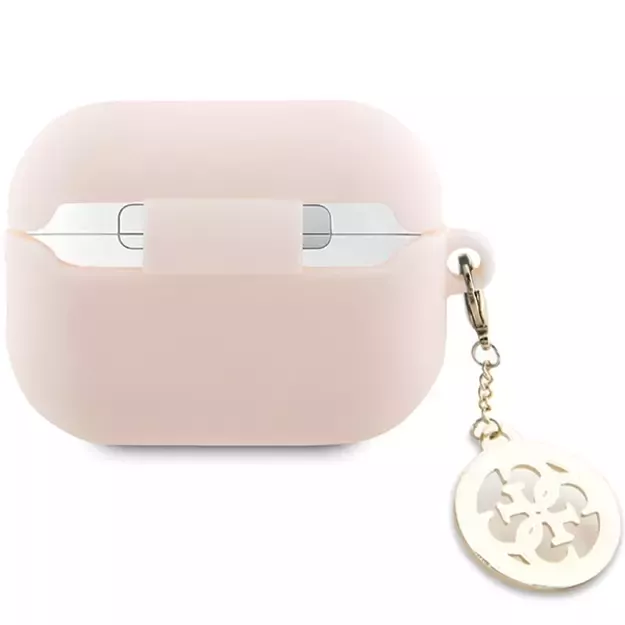 Guess GUAP23DSLGHDP AirPods Pro 2 cover pink/pink 3D Rubber 4G Diamond Charm 1
