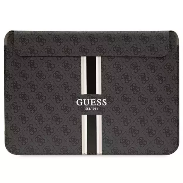 Guess 4G Printed Stripes cover for a 16&quot  laptop - black