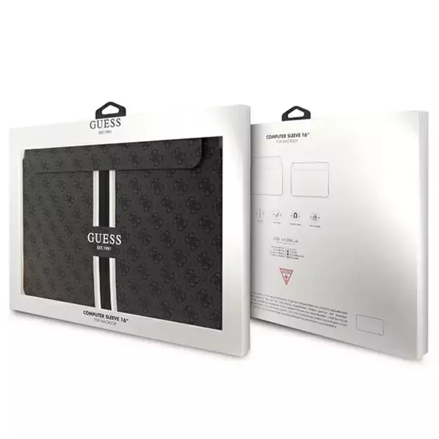 Guess 4G Printed Stripes cover for a 16&quot  laptop - black 3