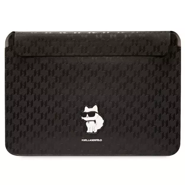 Karl Lagerfeld Saffiano Monogram Choupette case for a 14&quot  laptop - black