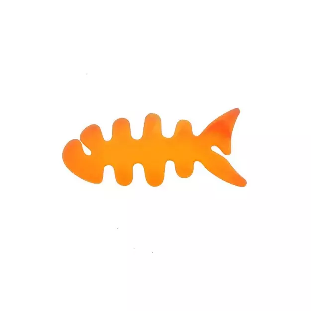 Fish-shaped headphone cable wrap - orange