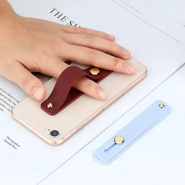 Self-adhesive finger holder with zipper - orange 4