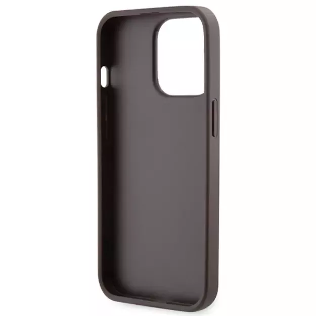Guess GUHCP13LP4TDSCPW Case for iPhone 13 Pro / 13 - Brown Crossbody 4G Metal Logo 15