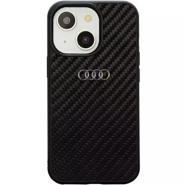 Audi Carbon Fiber iPhone 14 6.1  black/black hardcase AU-TPUPPCIP14-R8/D2-BK