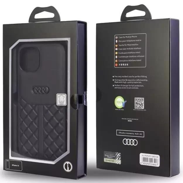Audi Genuine Leather iPhone 11 / Xr 6.1&quot  black/black hardcase AU-TPUPCIP11R-Q8/D1-BK 4