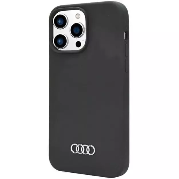 Audi Silicone Case iPhone 14 Pro 6.1&quot  black/black hardcase AU-LSRIP14P-Q3/D1-BK 2