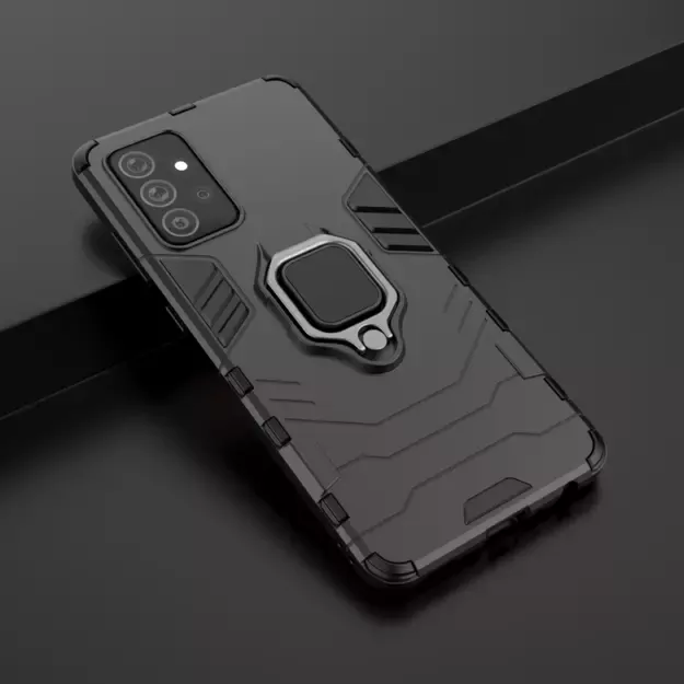 Ring Armor Case Kickstand Tough Rugged Cover for Samsung Galaxy A72 4G black 14
