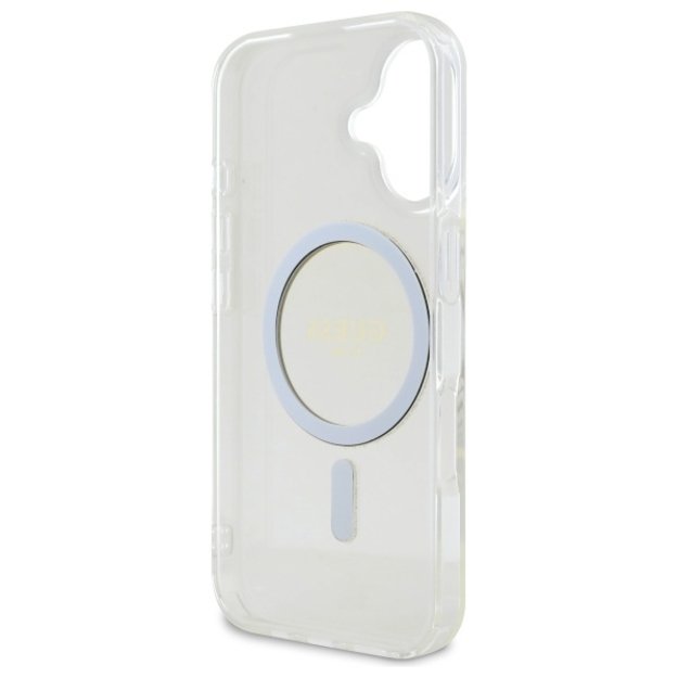 Guess GUHMP16MHFGERET iPhone 16 Plus 6.7&quot  transparent hardcase IML Glitter Circle MagSafe 7