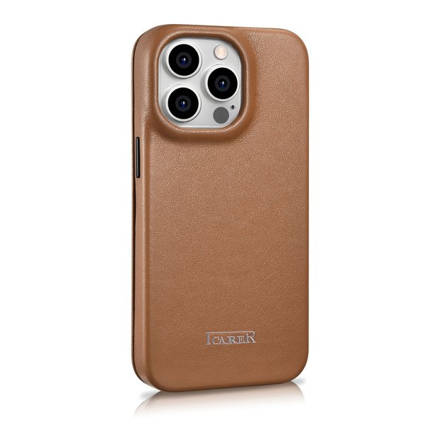 iCarer CE Premium Leather Folio Case iPhone 14 Pro Magnetic Flip Leather Folio Case MagSafe brown (WMI14220714-BN) 5