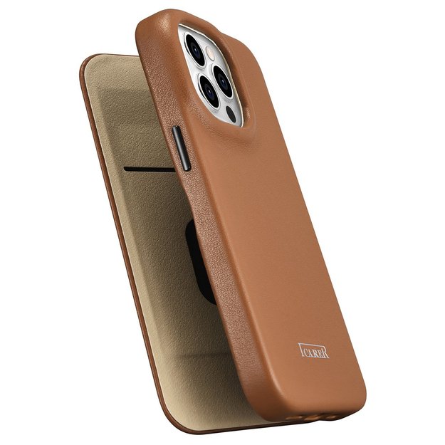 iCarer CE Premium Leather Folio Case iPhone 14 Pro Magnetic Flip Leather Folio Case MagSafe brown (WMI14220714-BN) 9