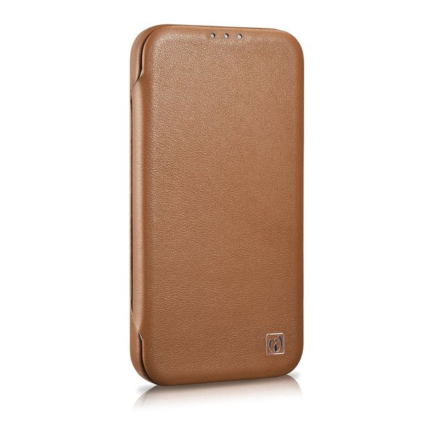 iCarer CE Premium Leather Folio Case iPhone 14 Pro Magnetic Flip Leather Folio Case MagSafe brown (WMI14220714-BN) 4