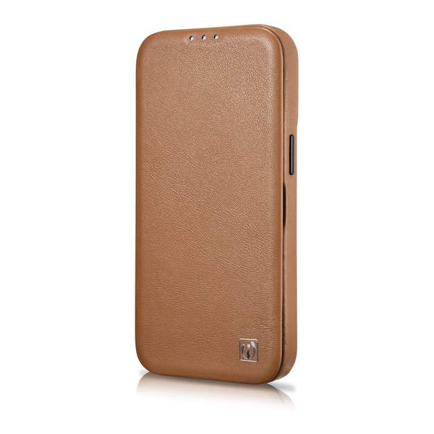 iCarer CE Premium Leather Folio Case iPhone 14 Pro Magnetic Flip Leather Folio Case MagSafe brown (WMI14220714-BN) 6