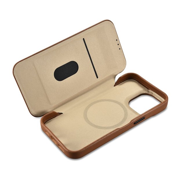 iCarer CE Premium Leather Folio Case iPhone 14 Pro Magnetic Flip Leather Folio Case MagSafe brown (WMI14220714-BN) 16