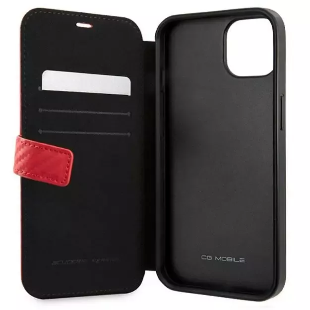 Ferrari FESAXFLBKP13SRE iPhone 13 mini 5.4&quot  red/red book On Track Carbon Stripe 10