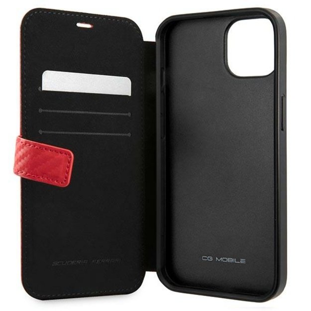 Ferrari FESAXFLBKP13SRE iPhone 13 mini 5.4&quot  red/red book On Track Carbon Stripe 4