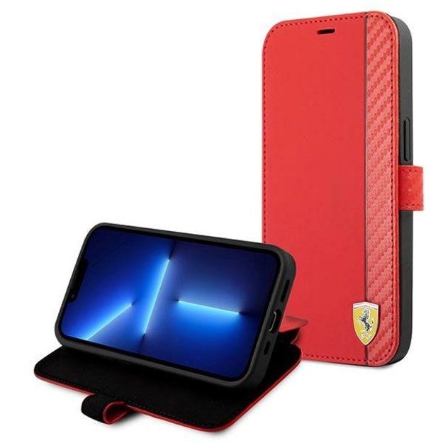 Ferrari FESAXFLBKP13SRE iPhone 13 mini 5.4&quot  red/red book On Track Carbon Stripe 5