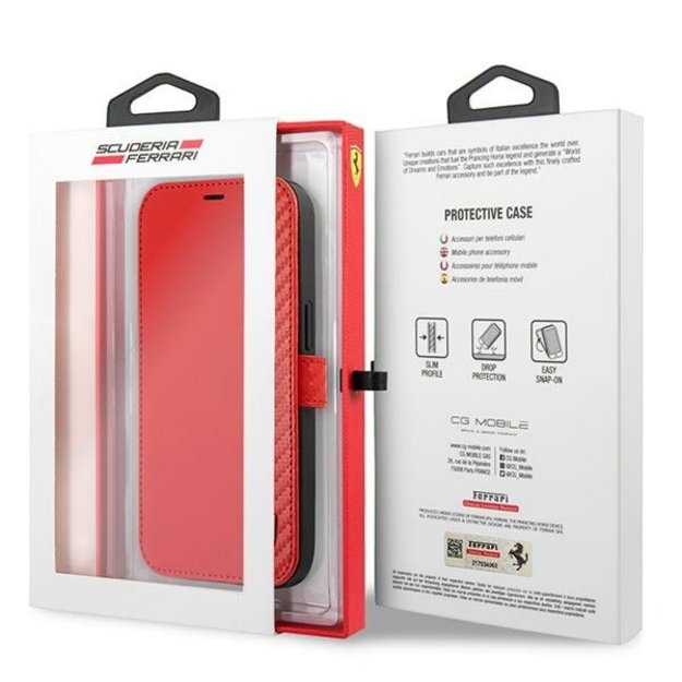Ferrari FESAXFLBKP13SRE iPhone 13 mini 5.4&quot  red/red book On Track Carbon Stripe 6