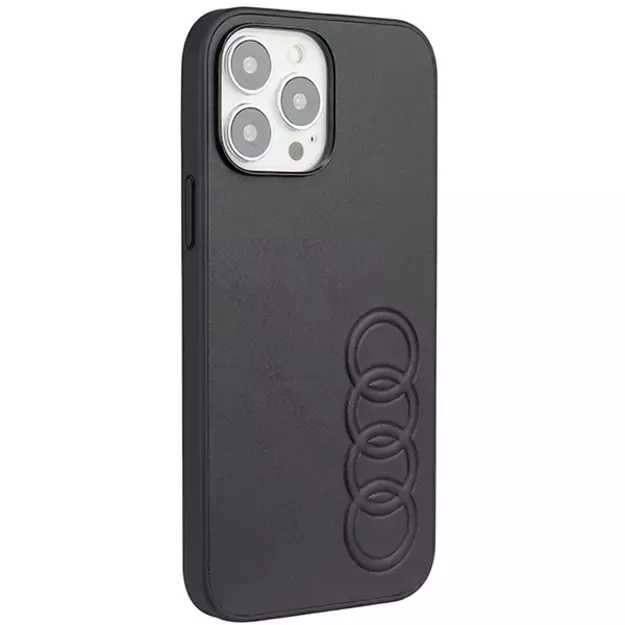 Audi Synthetic Leather iPhone 13 Pro Max 6.7&quot  black/black hardcase AU-TPUPPCIP13PM-TT/D1-BK 5