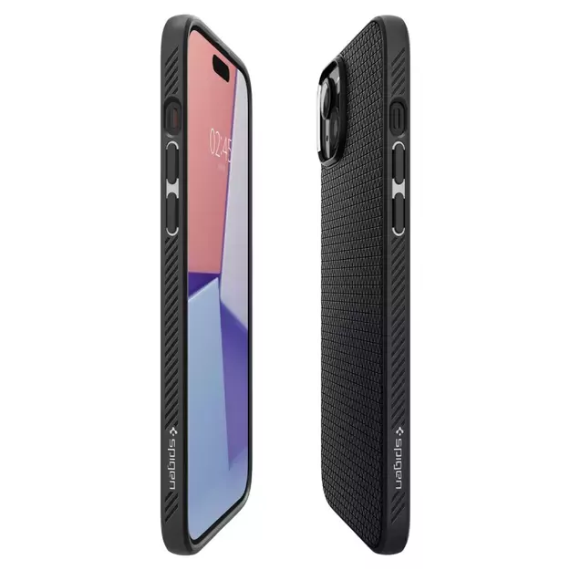 Spigen Liquid Air iPhone 15 Case - Matte Black 7