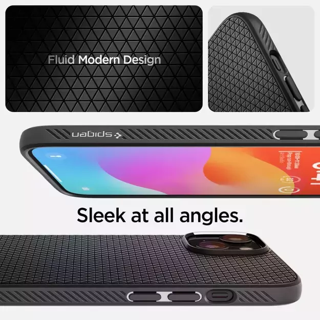 Spigen Liquid Air iPhone 15 Case - Matte Black 10