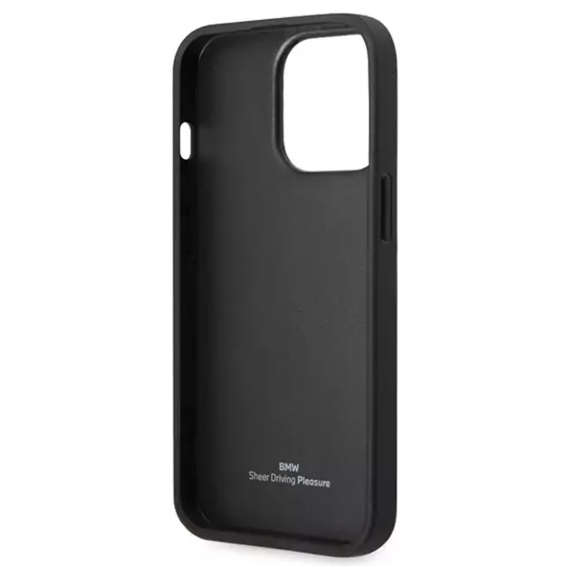 BMW Leather Diamond Pattern case for iPhone 14 Pro - black 5
