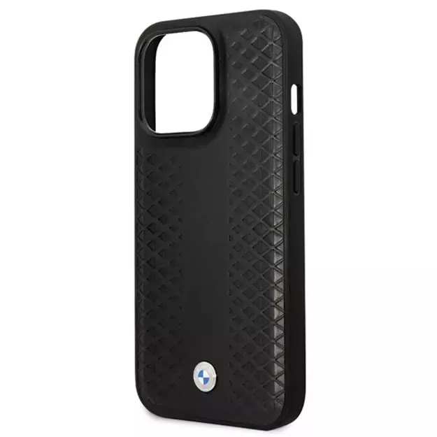 BMW Leather Diamond Pattern case for iPhone 14 Pro - black 4