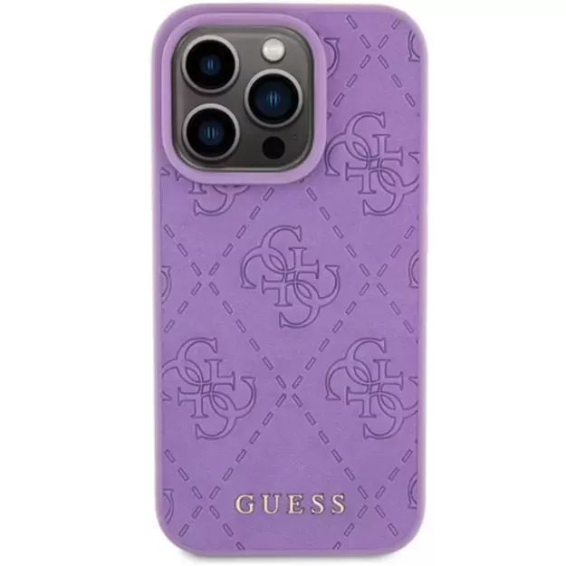 Guess Leather 4G Stamped case for iPhone 15 Pro - purple 2