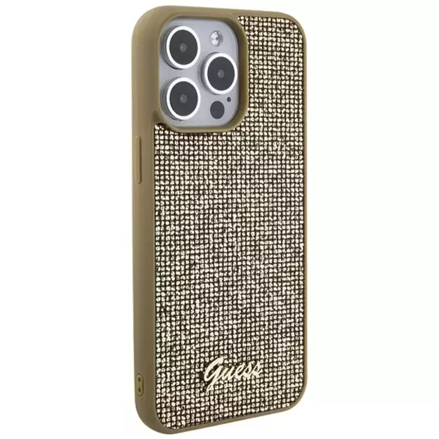 Guess Disco Metal Script case for iPhone 15 Pro Max - gold 14