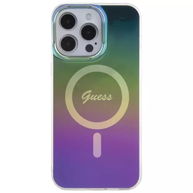 Guess IML Iridescent MagSafe case for iPhone 15 Pro - black 2