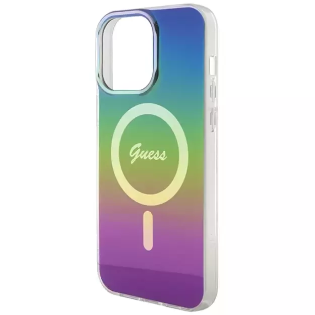 Guess IML Iridescent MagSafe case for iPhone 15 Pro - black 5