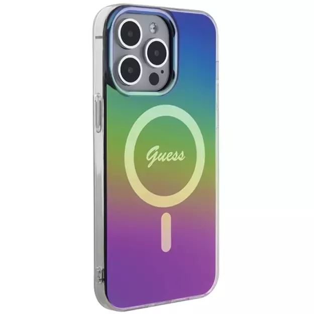 Guess IML Iridescent MagSafe case for iPhone 15 Pro - black 3