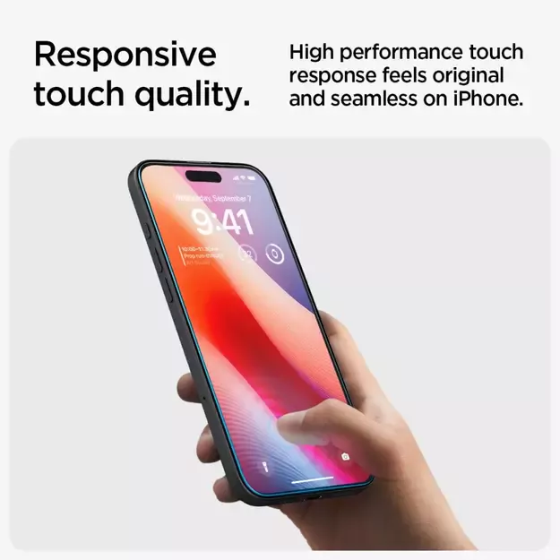 Spigen Glas.tR EZ Fit Tempered Glass for iPhone 15 / 16 11