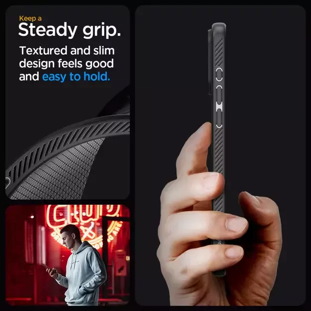 Spigen Liquid Air iPhone 15 Pro Case - Matte Black 11