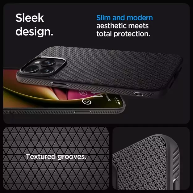 Spigen Liquid Air Case for iPhone 15 Pro Max - Matte Black 10