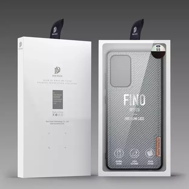 Dux Ducis Fino case covered with nylon material for Samsung Galaxy A72 4G gray 4