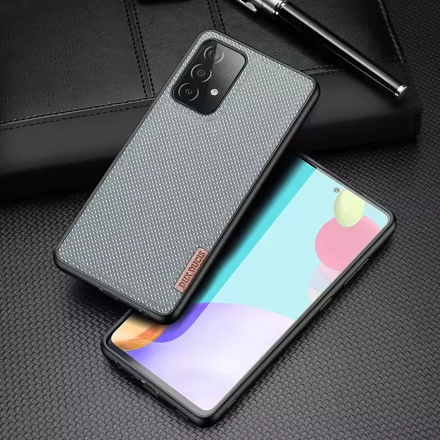 Dux Ducis Fino case covered with nylon material for Samsung Galaxy A72 4G gray 1