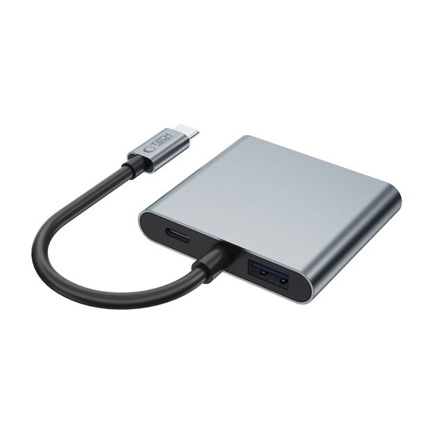 Tech-Protect HB08 4in1 USB-C + USB2.0 + 2 x HDMI 4K 60HZ adapter - gray 2