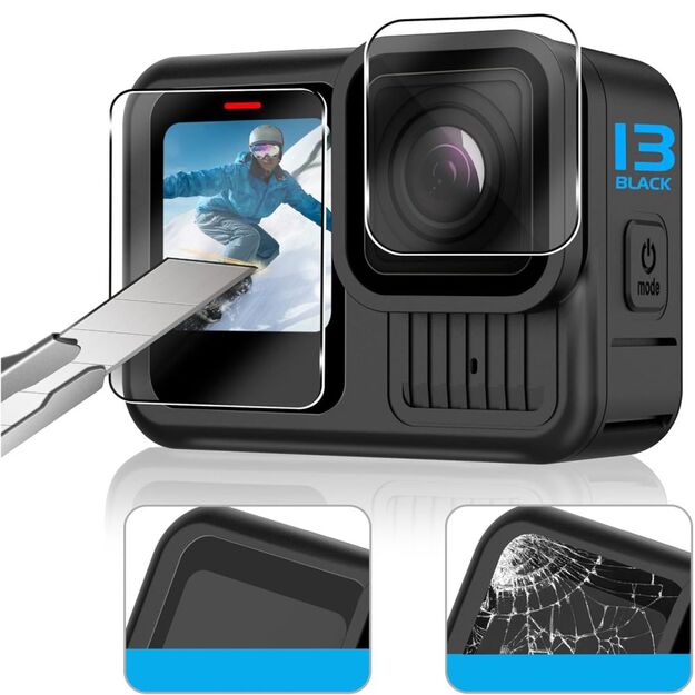 Tech-Protect Glass Fit+ 2-pack tempered glass for GoPro Hero 9 / 10 / 11 / 12 - transparent 2