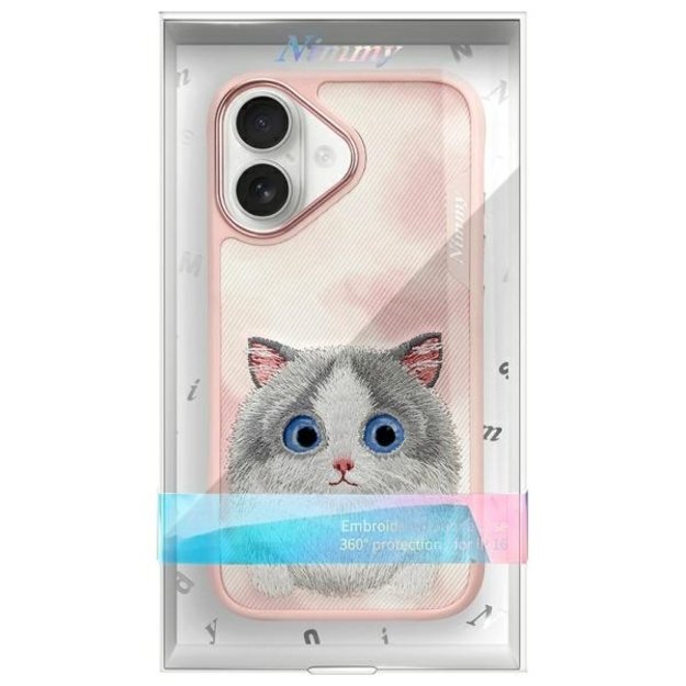 Nimmy Big Eyed Pet 2.0 Cat Case for iPhone 16 - Pink 11