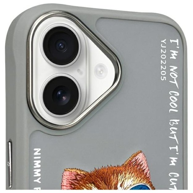 Nimmy Glasses Cool Cat iPhone 16 Case - Gray 2