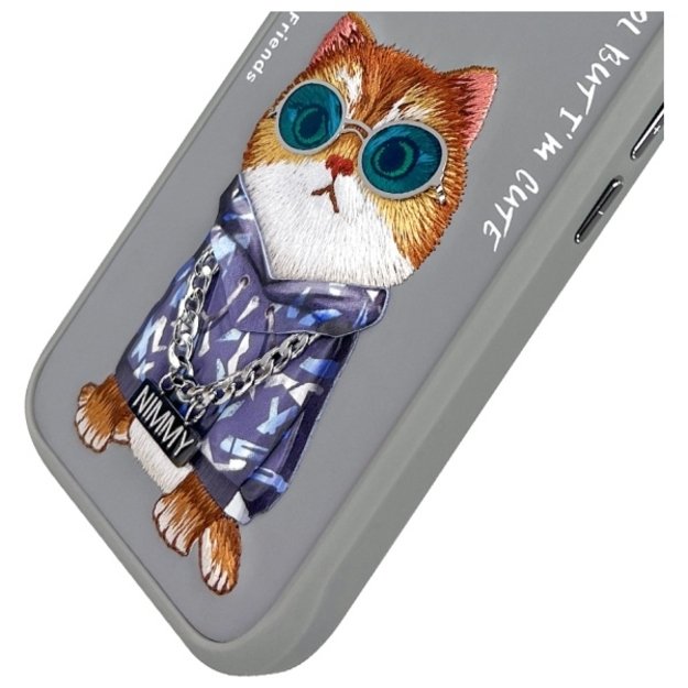 Nimmy Glasses Cool Cat iPhone 16 Case - Gray 6