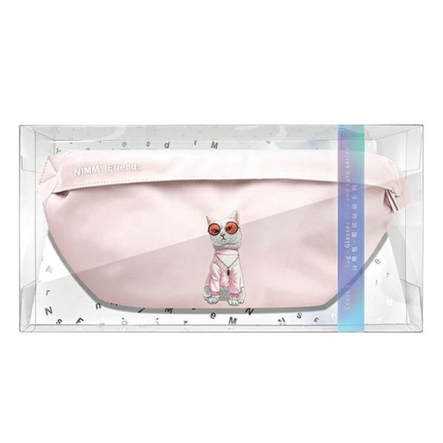 Nimmy Crossbody Glasses Cool Cat Shoulder Bag - Pink 11