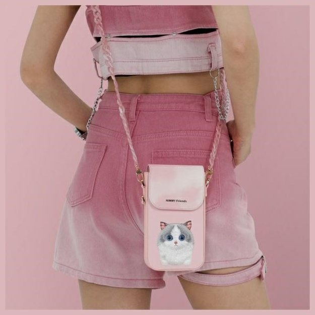 Nimmy Big Eyed Pet 2.0 Cat Phone Bag - Pink 7