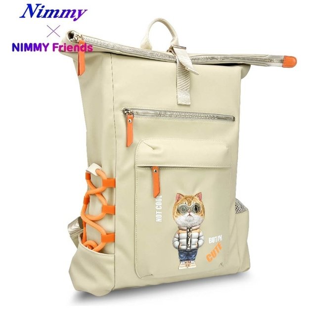 Nimmy Cool&amp Cute 2.0 Cat Laptop Backpack - Beige 2