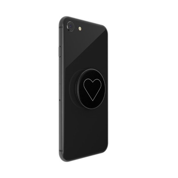 Popsockets 2 White Heart Black Holder and Phone Stand 3