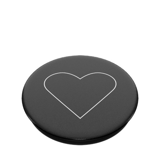 Popsockets 2 White Heart Black Holder and Phone Stand 1