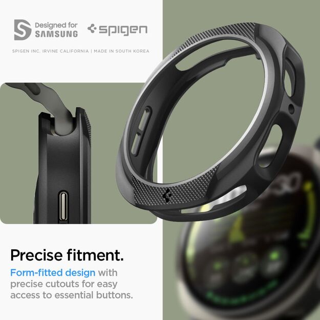 Spigen Liquid Air Case for Samsung Galaxy Watch 8 44mm - Matte Black 11