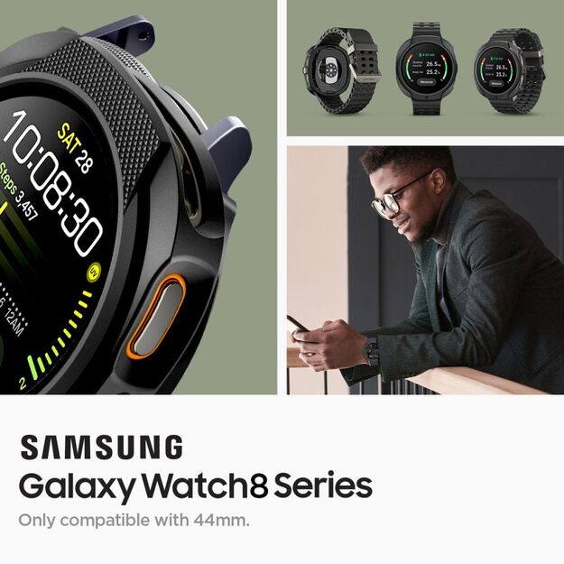 Spigen Liquid Air Case for Samsung Galaxy Watch 8 44mm - Matte Black 6