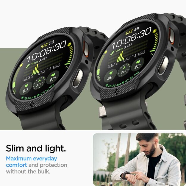 Spigen Liquid Air Case for Samsung Galaxy Watch 8 44mm - Matte Black 10